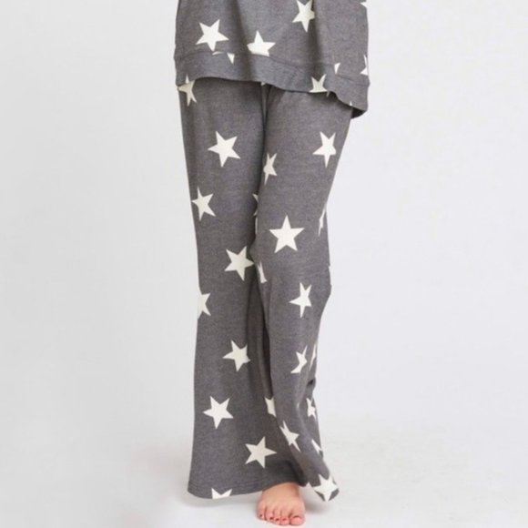 Show Me Your MuMu Other - Show Me Your Mumu Fiesta Flare Pants, Gray/White, sz M, Dancing Stars, EUC